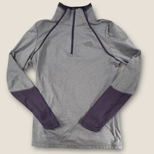 The North Face Gray and‎ Purple Sweatshirt